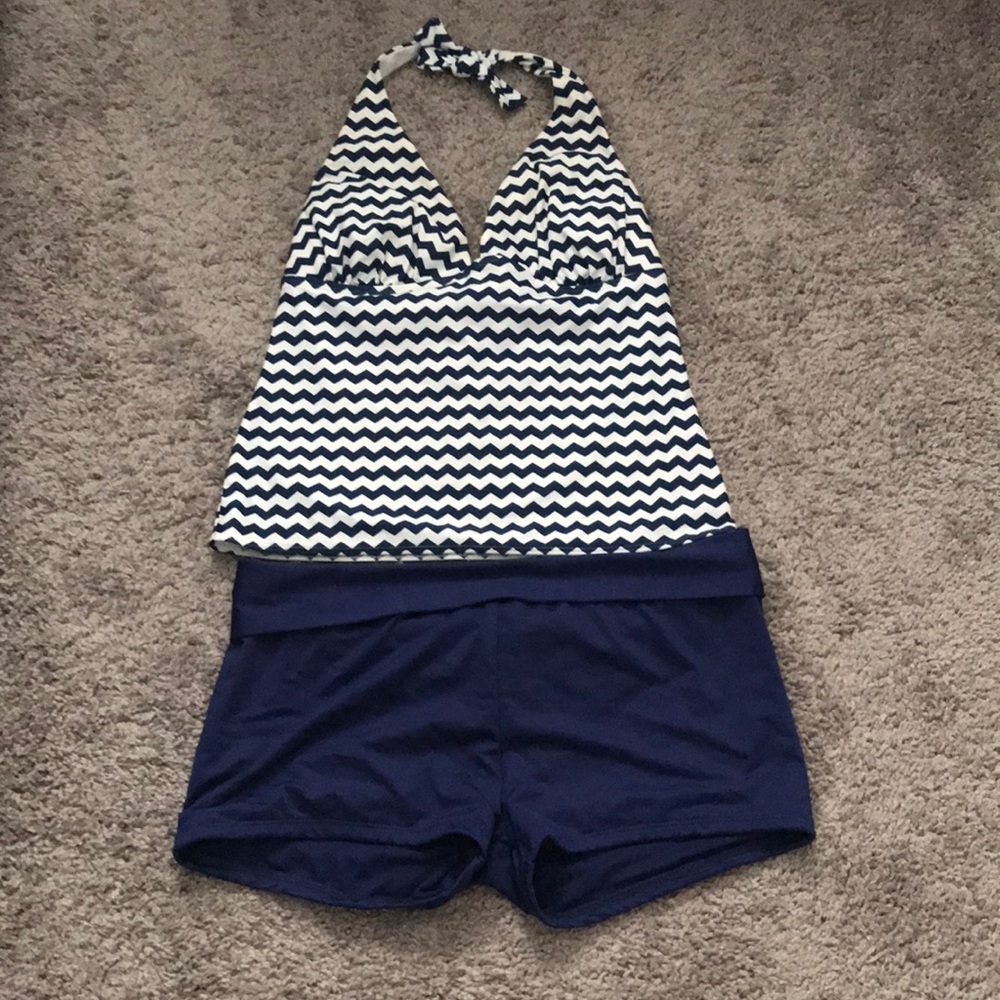 Chevron Tankini Bathing Suit